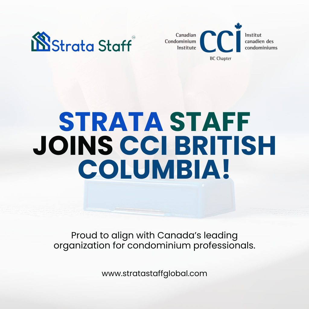 Strata Staff Joins the Canadian Condominium Institute (CCI) British Columbia Chapter